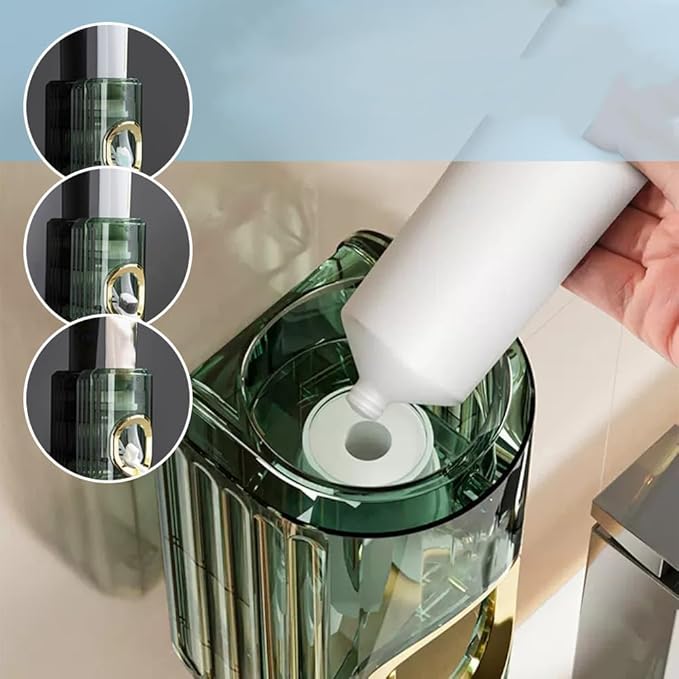Light Luxury Toothpaste Squeezer, Automatic Toothpaste Squeezer, Toothpaste Dispenser, Household Wall Mounted Non-Punching Squeezer Toothbrush Holder Saves Toothpaste for Home (3pcs)