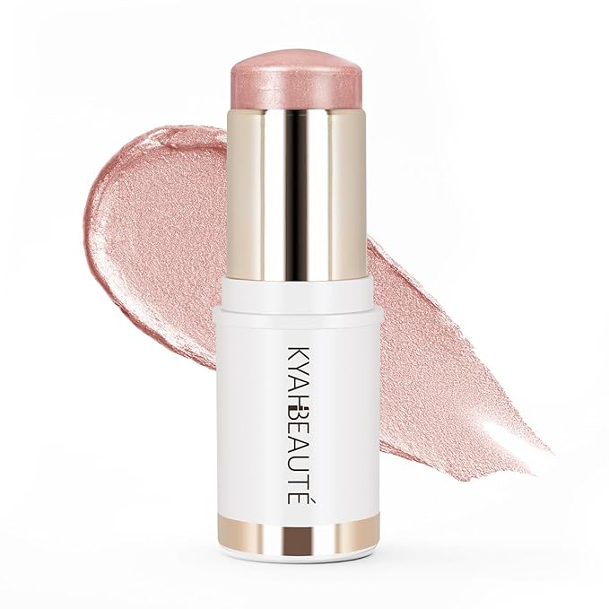Dewy Highlighter Makeup, Highlighter Makeup Stick for Face and Body, Radiant & Shimmer Glow, Buildable Color for All Day | Vegan & Cruelty-Free | Rose Bronze Gold 15g/0.53fl.Oz