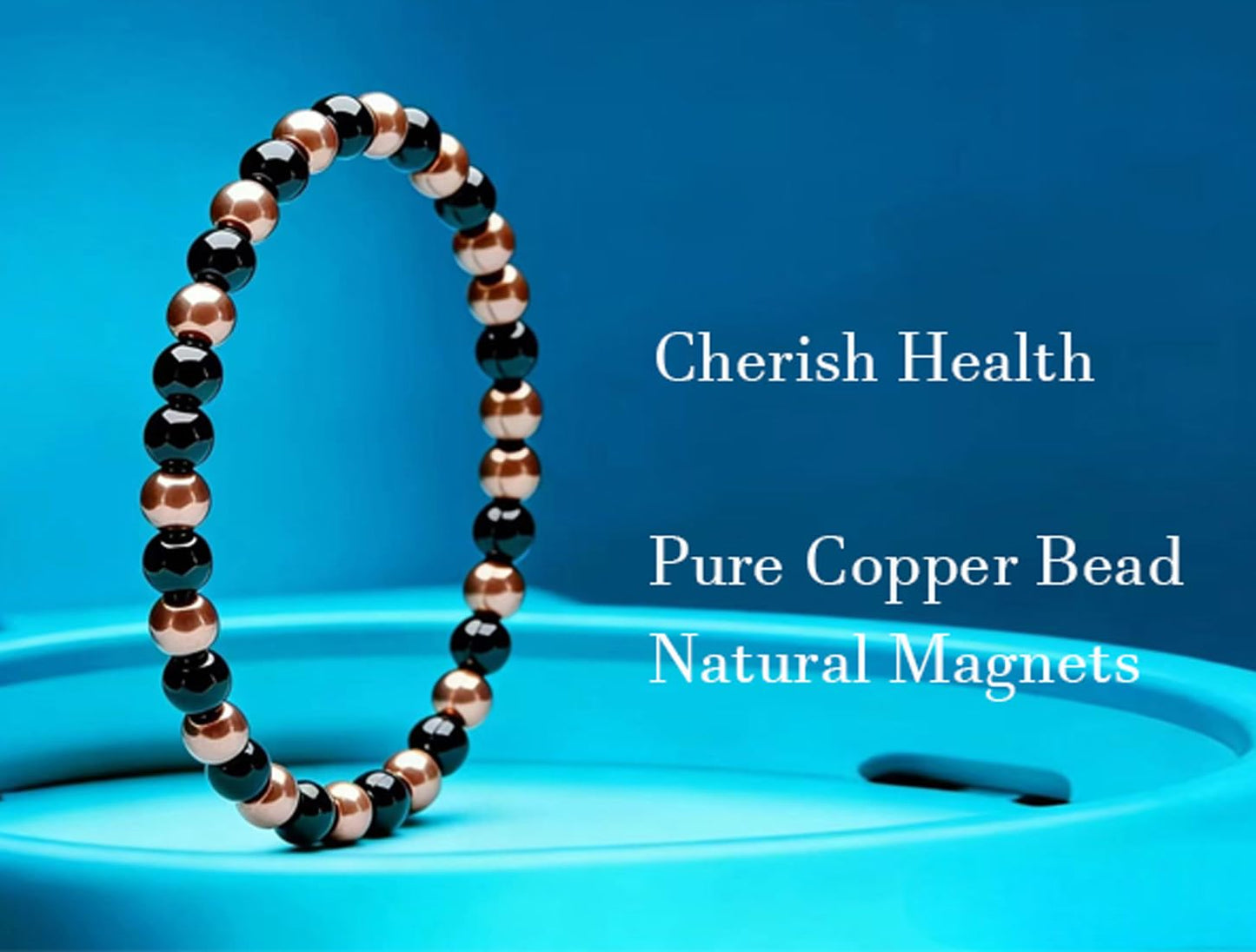 Woman Copper Bracelets Hematite Magnet Bracelet for Woman Man, Womens Copper Bracelets for Pain Relief, Valentine's Day Aniversary Gift Health Gift for Family Pulsera Magnetica Hombre For Mom, 2 Pack