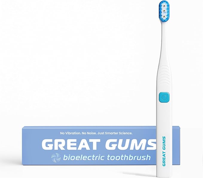 Lite Extra Soft Toothbrush for Sensitive Gums - Soft Bristle BioElectric Toothbrush for Braces Care - Non Vibrating Plaque Remover for Teeth - Orthodontic & Periodontal Teeth Cleaning Brush