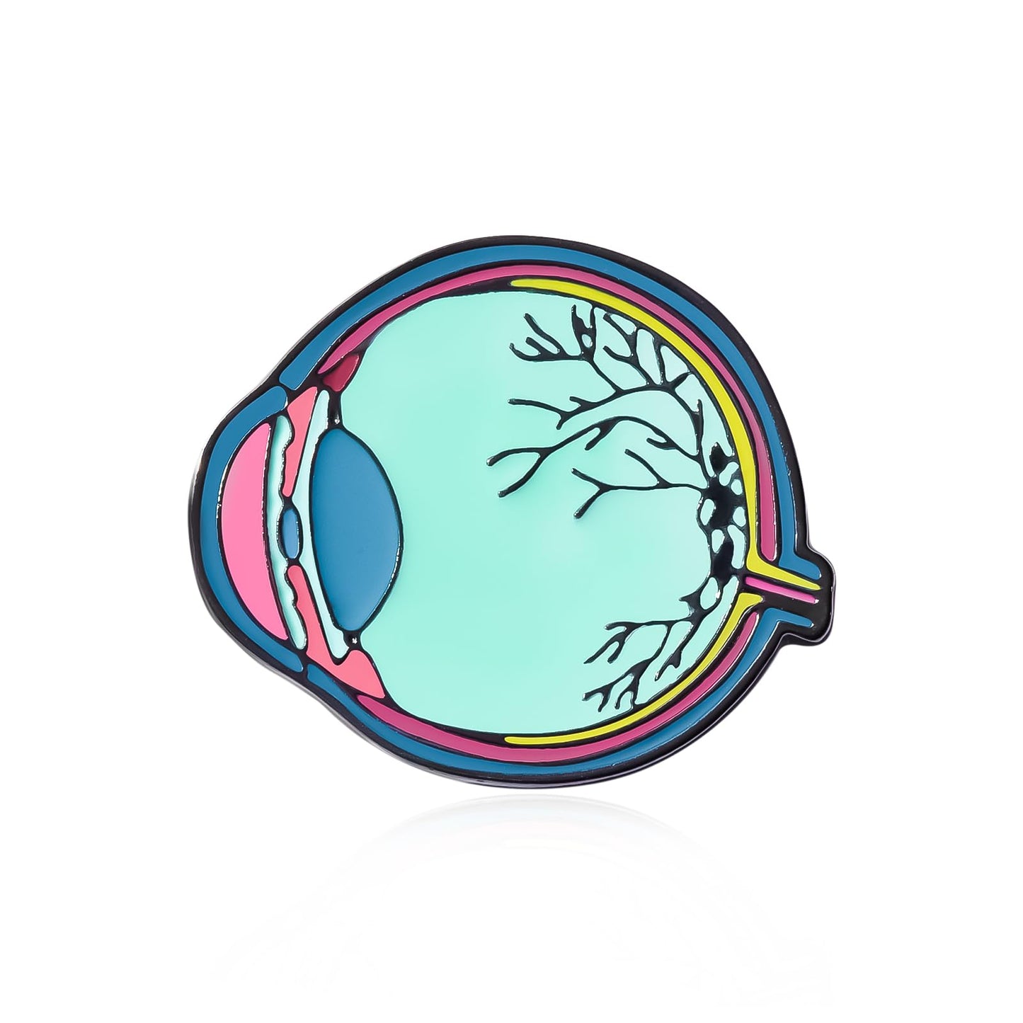 Dr's gift Eyeball Enamel Brooch Pin Medical Ophthalmology Jewelry Eye Badge for Doctor Nurse Backpack Lapel