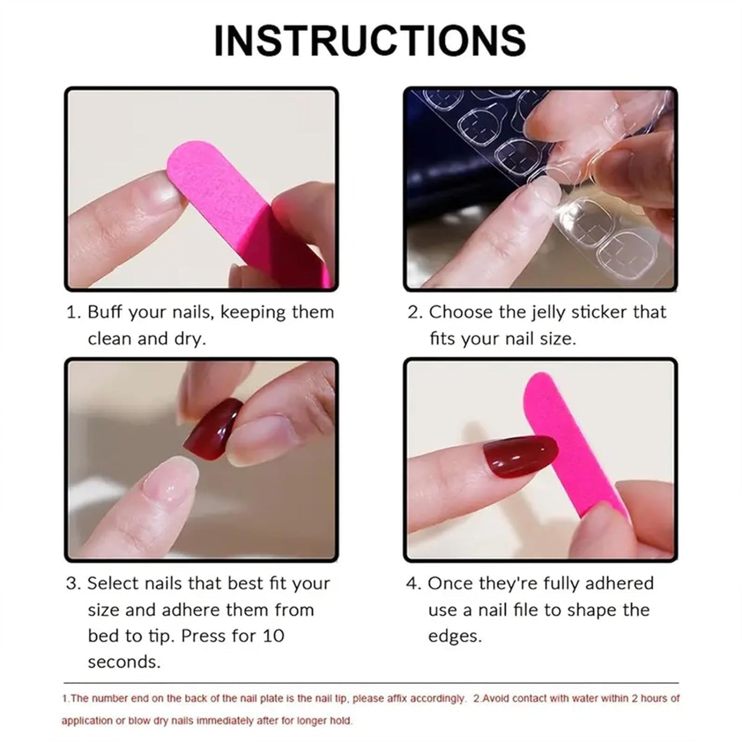 Square Press on Nails Short - Christmas Fake Nails wtih Snowflake Design - Winter False Nails Press ons - for Women 24 Pcs