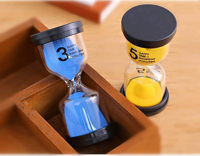 Sand Hourglass Timer 5 Minutes: Plastic Large Blue Sand Clock 5 Min, Colorful Hour Glass Sandglass Timer for Kids, Games, Classroom, Kitchen, Decorative