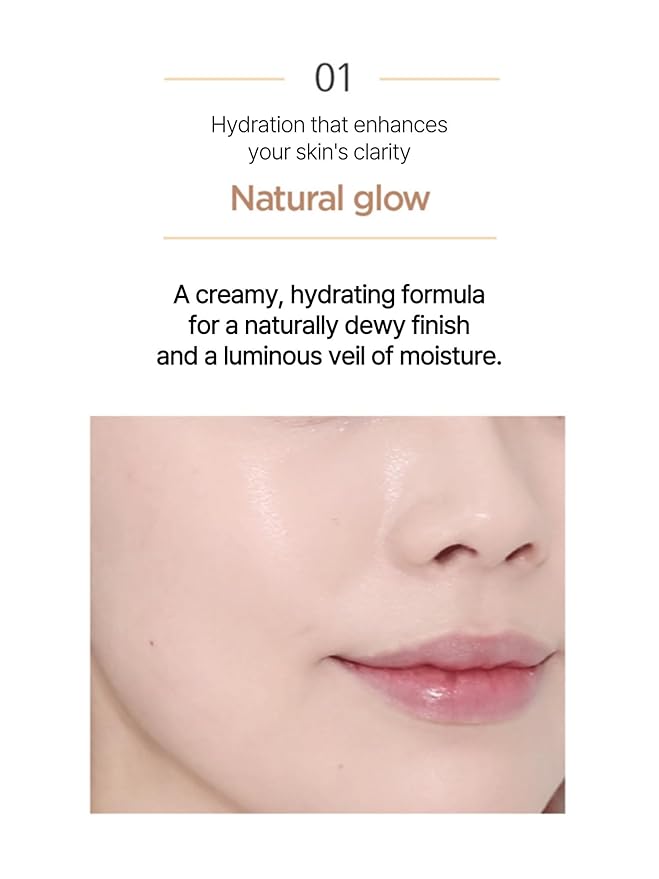 JUNG SAEM MOOL Essential Skin Nuder Cushion 34W Hazelnut 0.49 Fl Oz, No Refill, Natural Radiant Finish Cushion Foundation with Buildable Coverage, Lightweight Texture, Korean Foundation Makeup