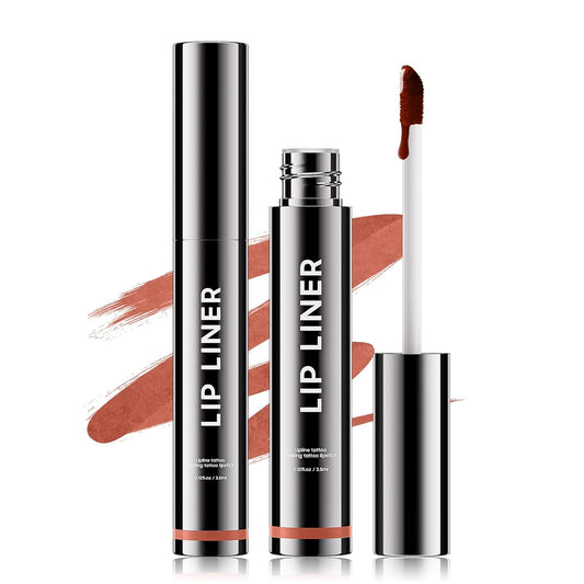 Lip Stain - Long Wear Tattoo Lip Liner, Waterproof & Transfer-proof Peel Off Lip Stain with Matte Finish, Lip Tint For All Skin Types, Great Gifts for Women (Cocoa)