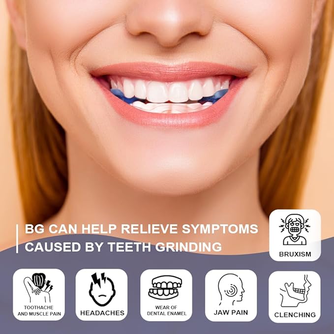 KOHEEL BG Adjustable Night Guard for Teeth Grinding, No-Boil Dental Guard for Bruxism Relief, 2 Count (Medium)