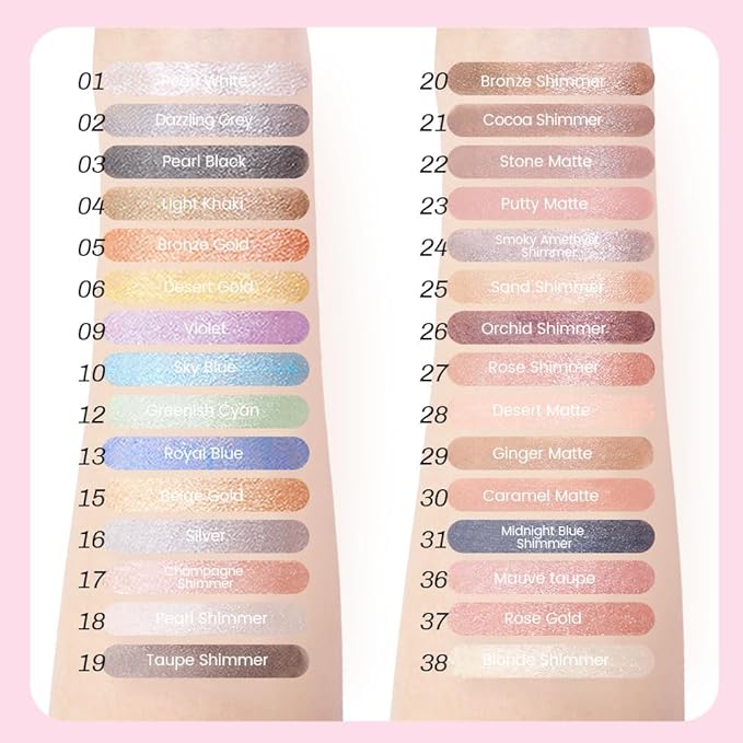 2-in-1 Cream Eyeshadow & Highlighter Stick, Waterproof Bronze Gold Shimmer Eye Shadow Pencil for Women, Long-Lasting Pigmented Makeup, sombras para ojos 05