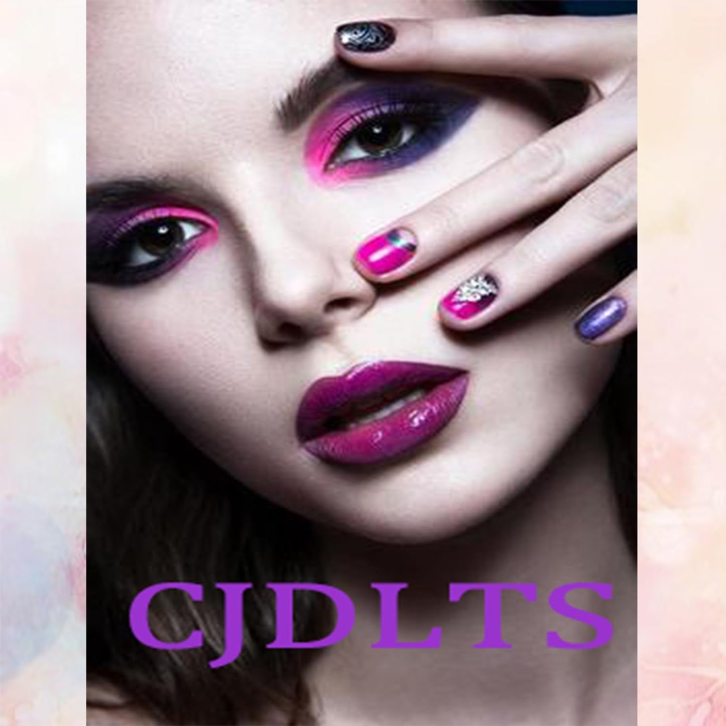 CJDLTS Blue Press on Nails Medium Ballet Shaped Blue Wave Pattern Design Gradient Acrylic Fake Nail Full Cover Glossy Artificial Stick on Nail Medium Press Ons Glue on Nails for Women 24Pcs