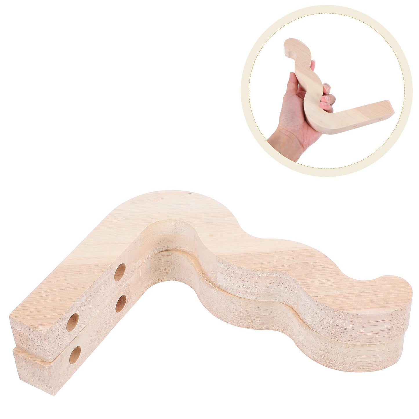 Kisangel 2pcs Wooden Wall-Mounted Flowerpot Hooks for Indoor Outdoor Hanging Plant Brackets Wind Chime Lantern Holder Balcony Garden Pot Hangers