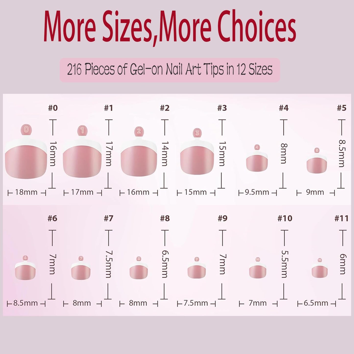 216pcs French Tip Press on Toenails Short Square，OPkssnails Pink Toe Nail Press On, Pre-Designed Soft Gel Toe Nail Tips, Soak off Acrylic Fake Toe Nail