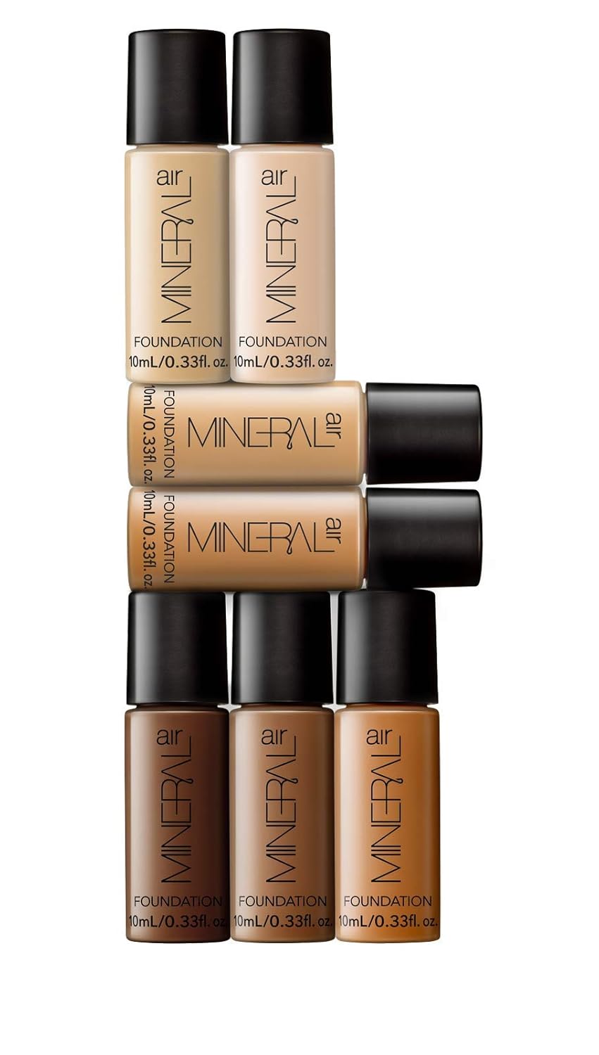 Mineral Air Four-in-One Foundation for Mineral Air Mist Device—Color, 10 ml, Travel Size - Medium Tan