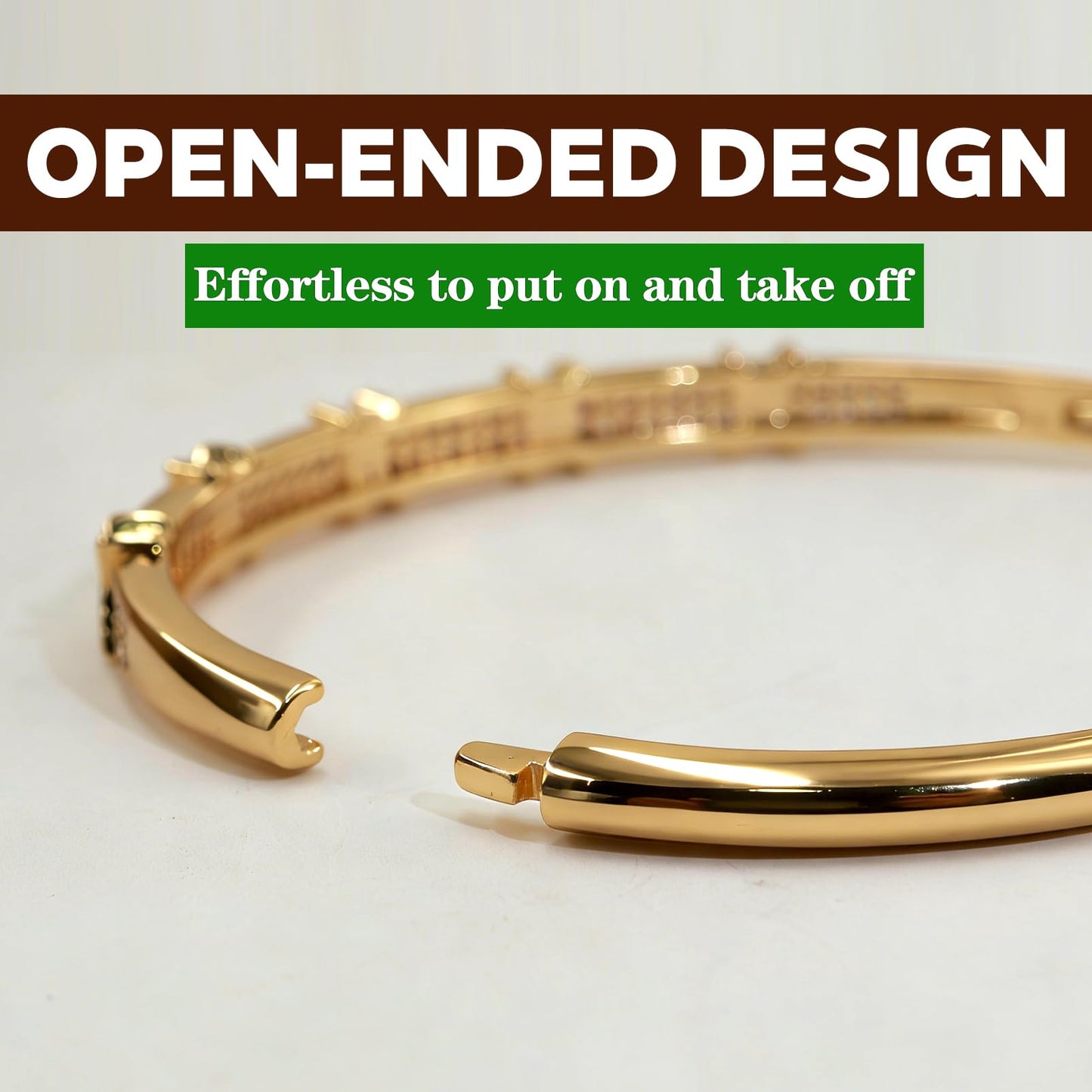 FIVESWEET 3PCS Gold Bangle Bracelet Set for Women, Copper Inlaid with 3A Zircon, Stackable Trendy Jewelry, 2.4 Inch, Great Gift for Her Girlfriend Wife Mom Sister Lover on Birthday Christmas Valentine's Day Mother's Day (Rivet & X-Element)