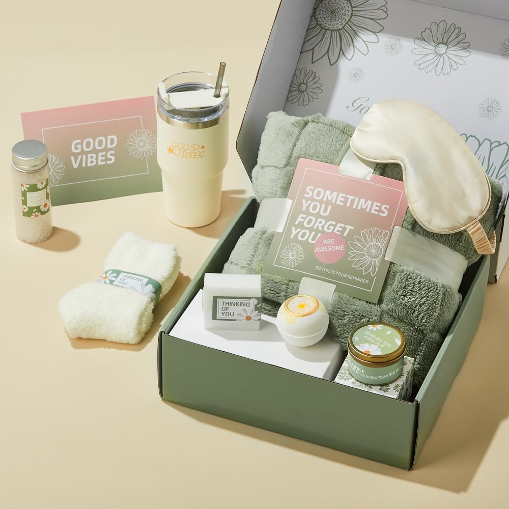 Care Package for Women - Get Well Gifts & Self Care Essentials Basket for Her, Gift Basket for Women,Luxury Spa Relaxation Gift Set