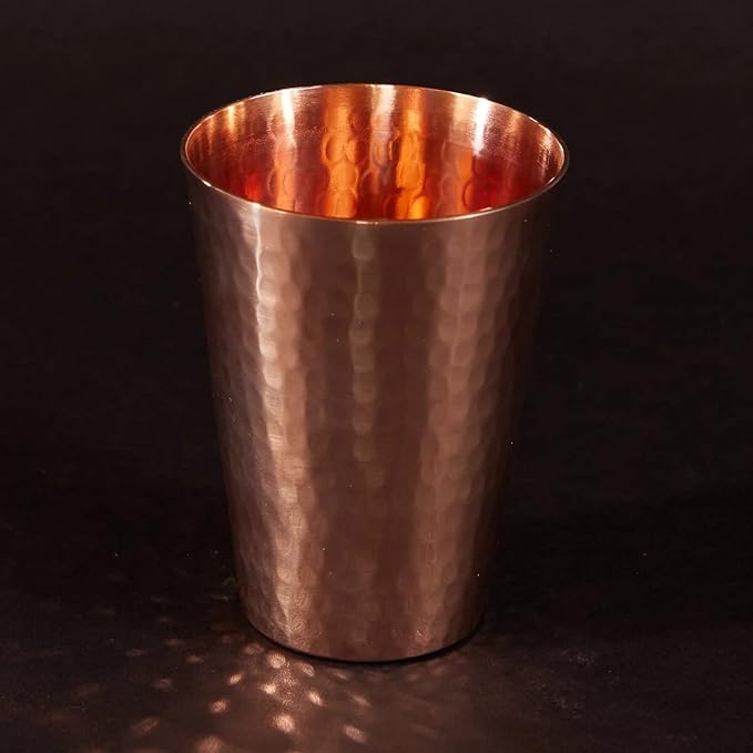 Sertodo Copper Ice Tea Cup | 25 Ounce Capacity | 100% Pure Copper, Heavy Gauge, Hand Hammered | Ayurvedic Drinking Vessel | Fancy Cocktail Cup