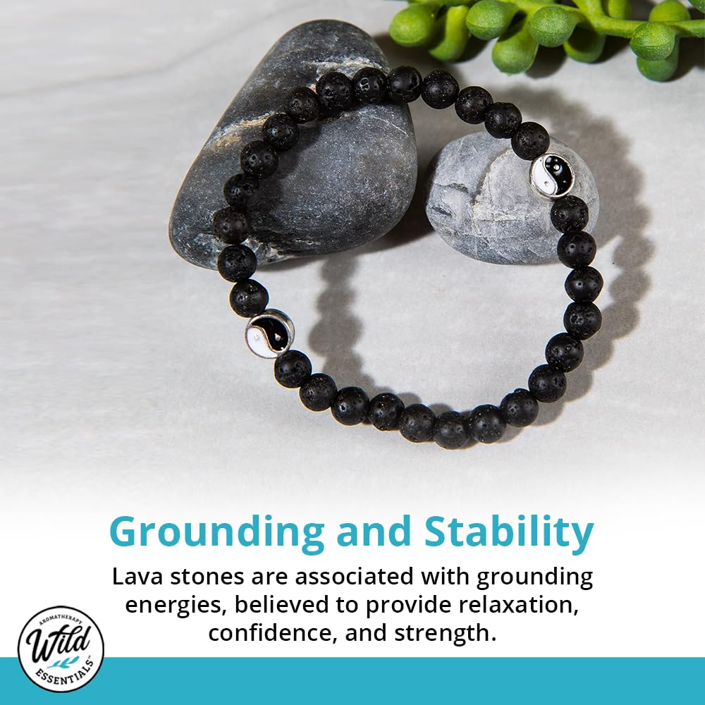 Wild Essentials Tiger Eye Lava Stone Essential Oil Diffuser Bracelet, Expandable up to 8 inches, Aromatherapy Jewelry for Women and Men