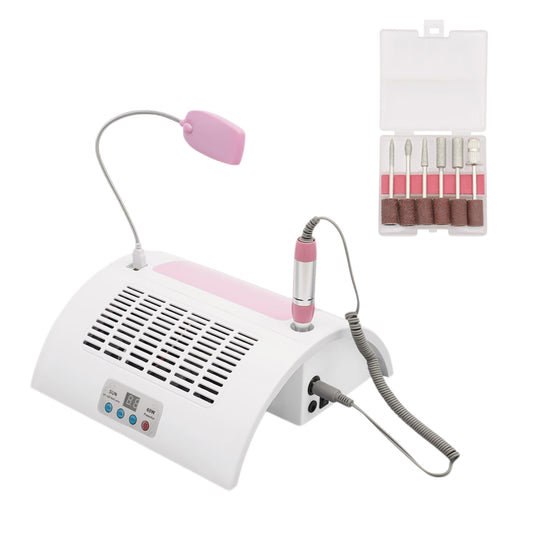 5-in-1 Manicure Machine, Timing Drying Nail Gel Machine, Nail Dust Collector, Nail Drill for Polishing, Charging and Lighting Nail Machine w/UV + LED Lamp for Salon & Home(60W)
