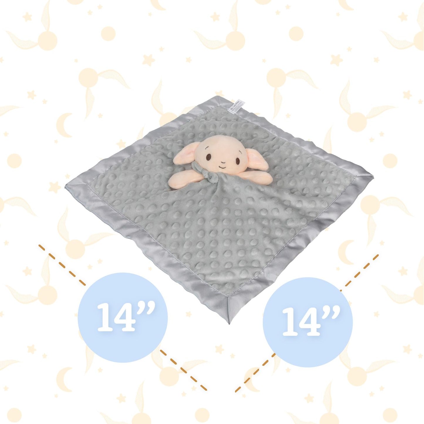Kids Preferred Harry Potter 12 Inch Dobby Baby Lovey Security Blanket Snuggle Toy Stuffed Animal for Newborn Infants and Babies