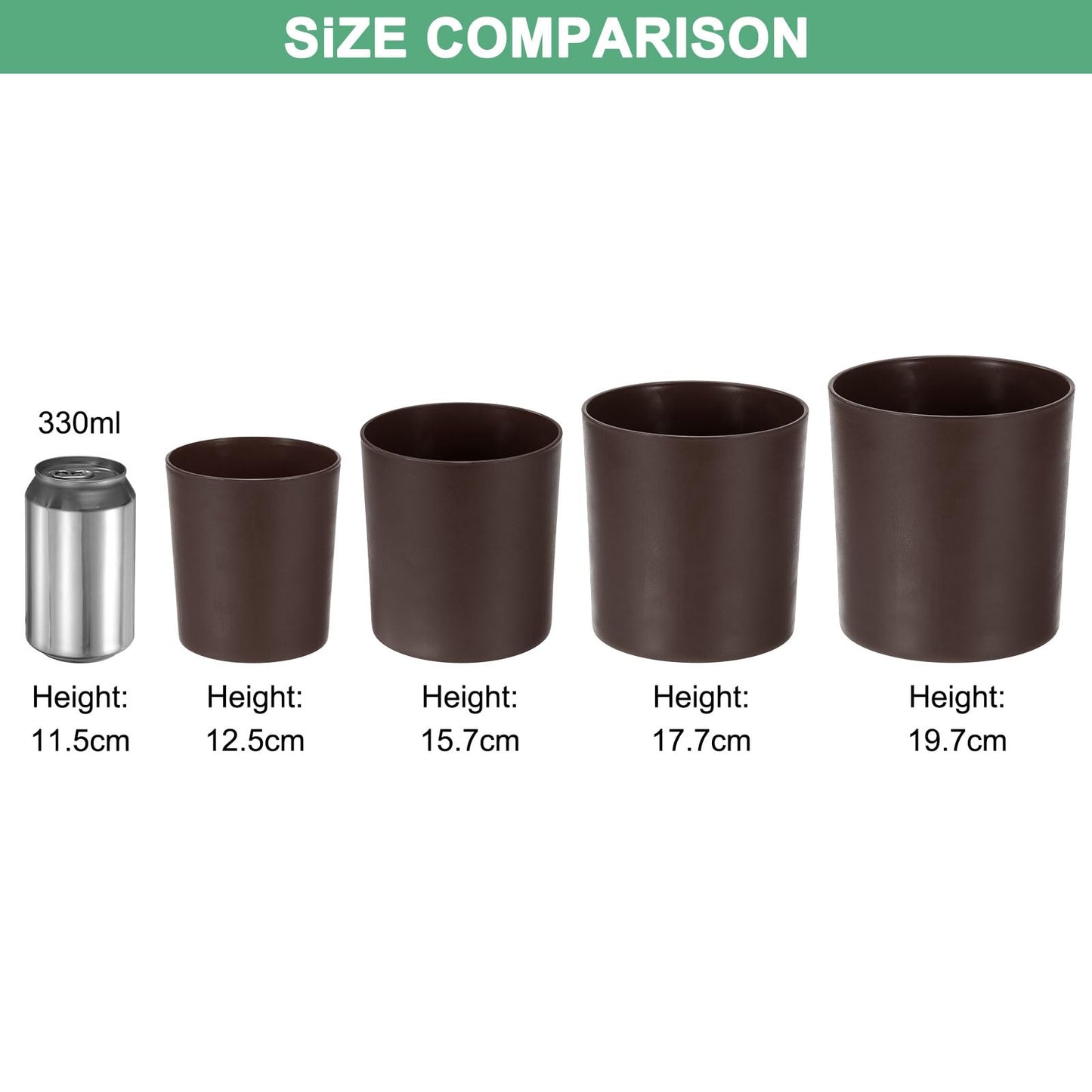 M METERXITY 2-Pack Plastic Plant Pots, 6 Inch Plastic Planters Round Flower Planter Containers Flower Pots for Indoor/Outdoor/Garden, Plant Holder [Gray]