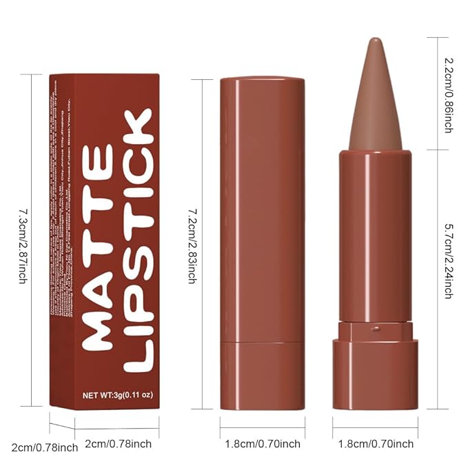 2Pcs Gradient Matte Lipstick Crayon Lip Liner pencil, Flawless Contour Gradual Ombre Effect lip Pencil, for Women Long Lasting Waterproof Smudge Proof Lipstick Pencil 01#+04#