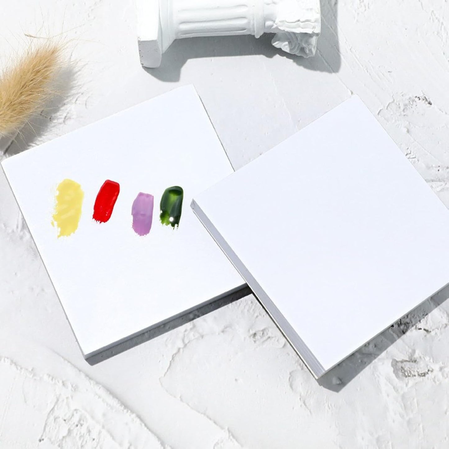 100 Sheets Disposable Nail Polish Palette Paper Nail Art Mixing Palette Papers Portable Waterproof Nail Art Makeup Palette Nail Gel Mixing Tool with Nail Palette Stirring Rod (100pcs)