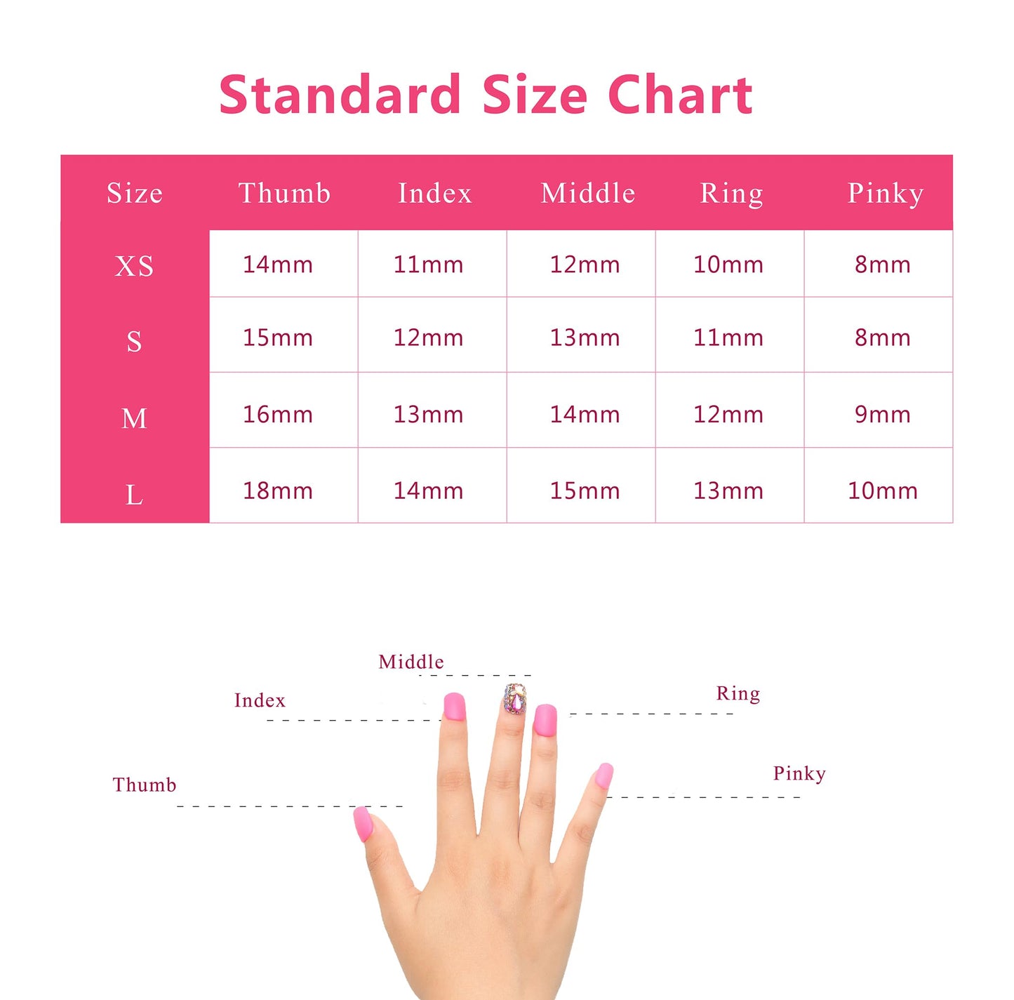 LOVFUL Press on Nails Marshmallo Gummy Bear Square | Handmade with Full Covered Crystals | Reusable Fake Nails | Coffin Classic Regular 1.3 in | H26-M