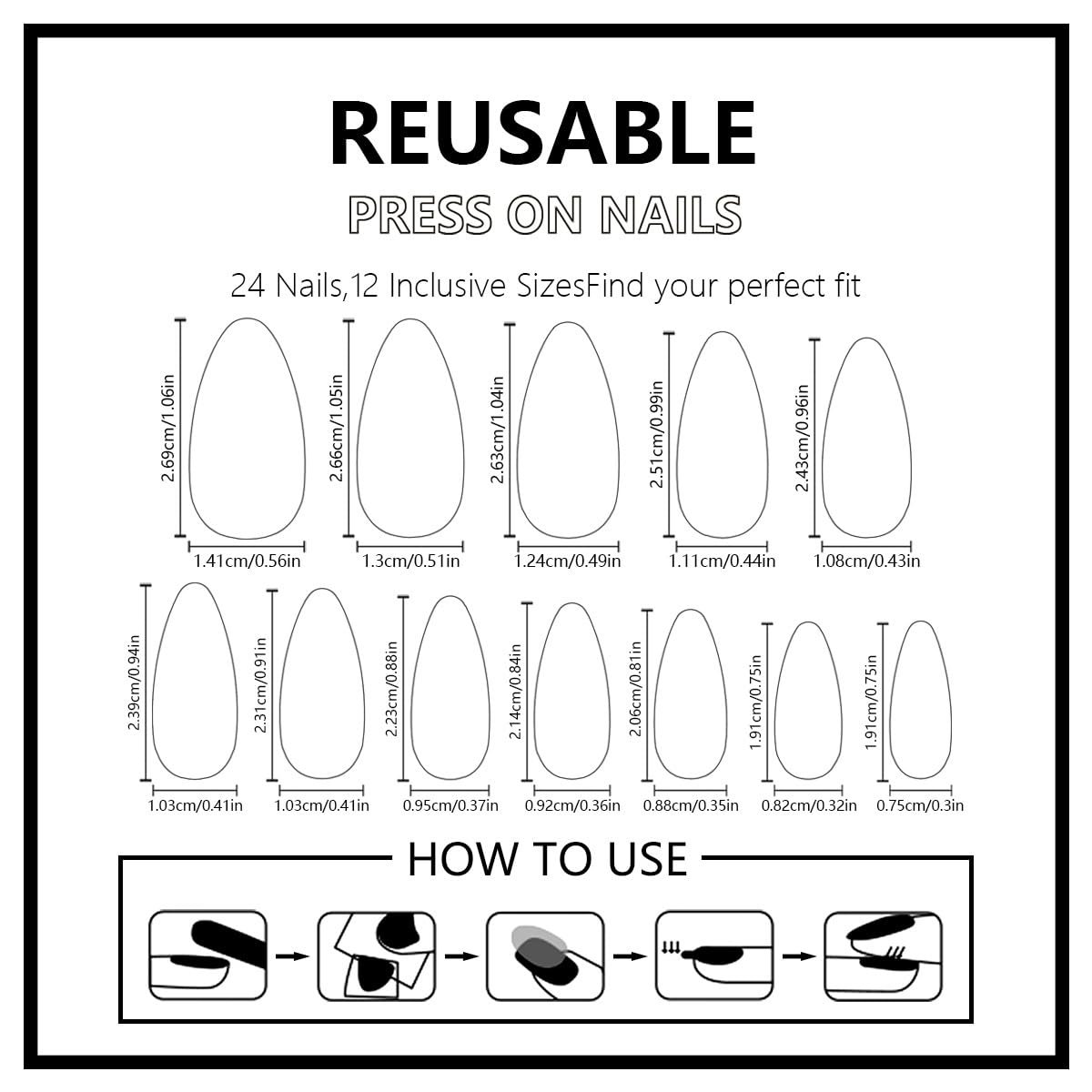 Red French Tip Christmas Press On Nails Medium Almond Fake Nails Snowflake With Holly Leaf Design Xmas False Nail Acrylic Glossy Reusable Stick On Nail Winter Glue On Nails For Women Girls 24pcs