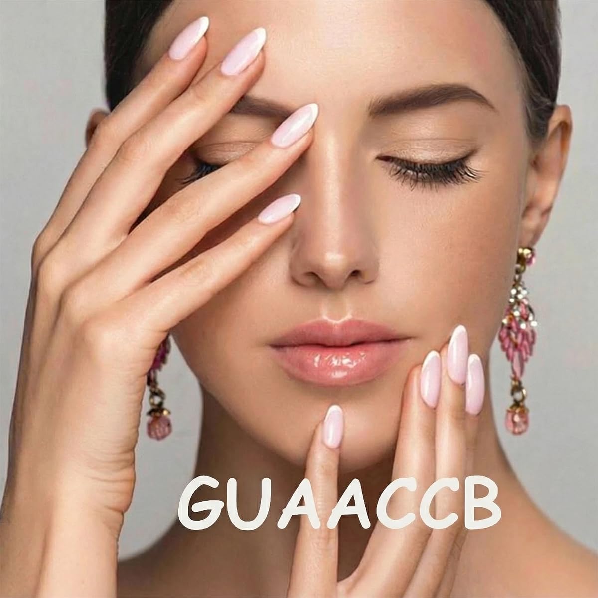 30Pcs Almond Press on Nails Medium Summer Fake Nails with 3D Gold Lines Starfish Shell Rhinestones Design Handmade False Nails Tropical Flower Glue on Nails Cute French Tip Acrylic Nails for Women