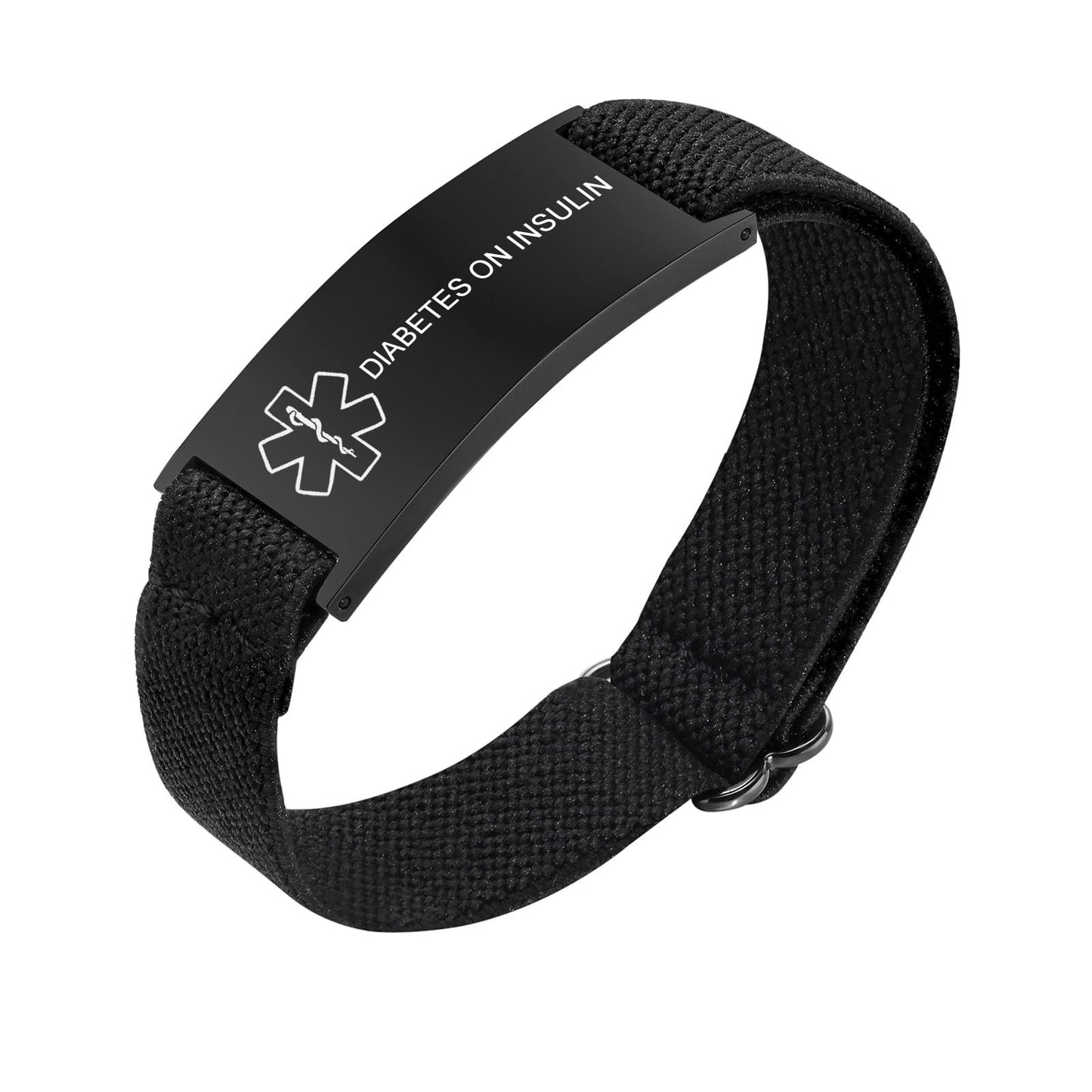 VNOX Medical Alert Id Bracelet for Men, Diabetes on Insulin Medical Alert Bracelets for Men Patients Stainless Steel Emergency Bracelets Wristband,Personalized Mens Life Health Alert Bracelet