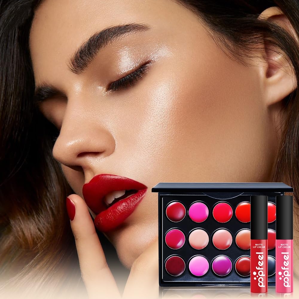 All in One Eyeshadow Palette Makeup Set, Makeup Kit with Primer, Mascara, Concealer Palette, Lip Stick Palette, Glitter Highlight, Travel Makeup Bundle Holiday Makeup Gift Box for Women Girl