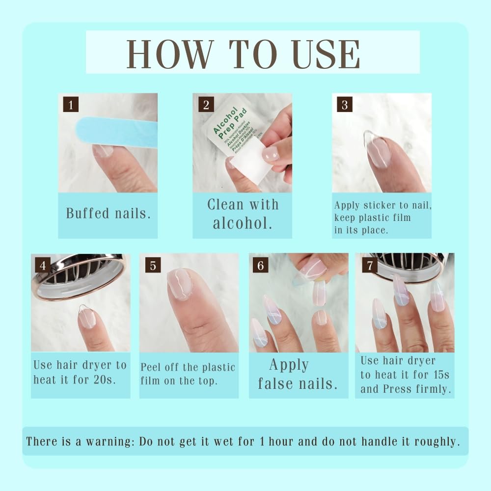 Azilaz Press On Nails, Silver Glitter Winter Christmas Design, Medium Almond Shape, Handmade, 10-Piece Set (Medium)