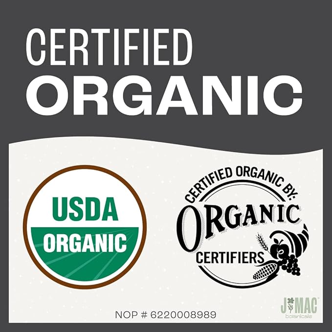 J Mac Botanicals, Organic Calendula Petals (4 oz) edible dried flowers, pairs well with rose petal for ice cubes, cooking, beverages, and bath bombs