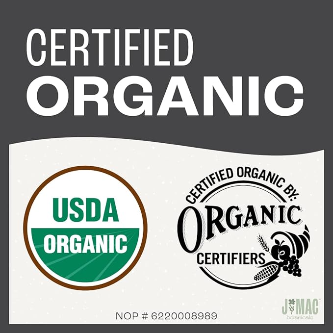 J MAC BOTANICALS Organic Hawthorn Leaves and Flower (8 oz) Dried Hawthorne leaf tea