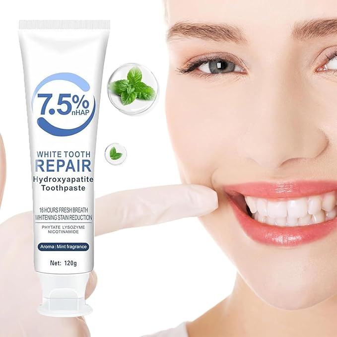 2Pcs Hydroxyapatite Toothpastes, Hydroxyapatite Toothpastes for Enamel Protection and Tooth Strengthening, Gentle Mint, Fresh Breath, Daily Use for Oral Health, 4.23oz