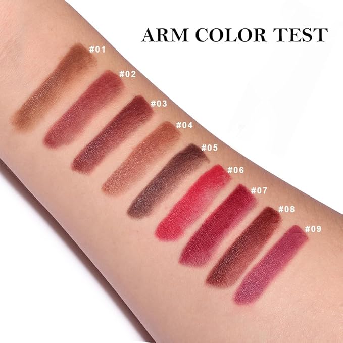 3Pcs Gradient Matte Lipstick Crayon Lip Liner pencil, Flawless Contour Gradual Ombre Effect lip Pencil, Lipstick for Women Long Lasting Waterproof Smudge Proof Lipstick Pencil 01#+04#+05#