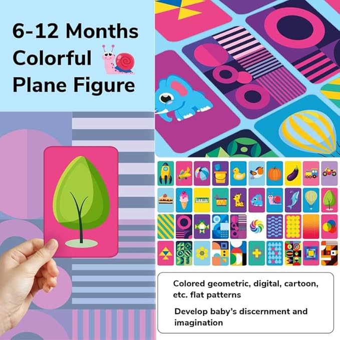 QUOKKA 60 High Contrast Baby Flash Cards 36 Months - Black & White Toddler Flashcards 36 Months in a Bag - Learning Visual Stimulation Pictures for Infants - Gift Sensory Development Toys for Newborn