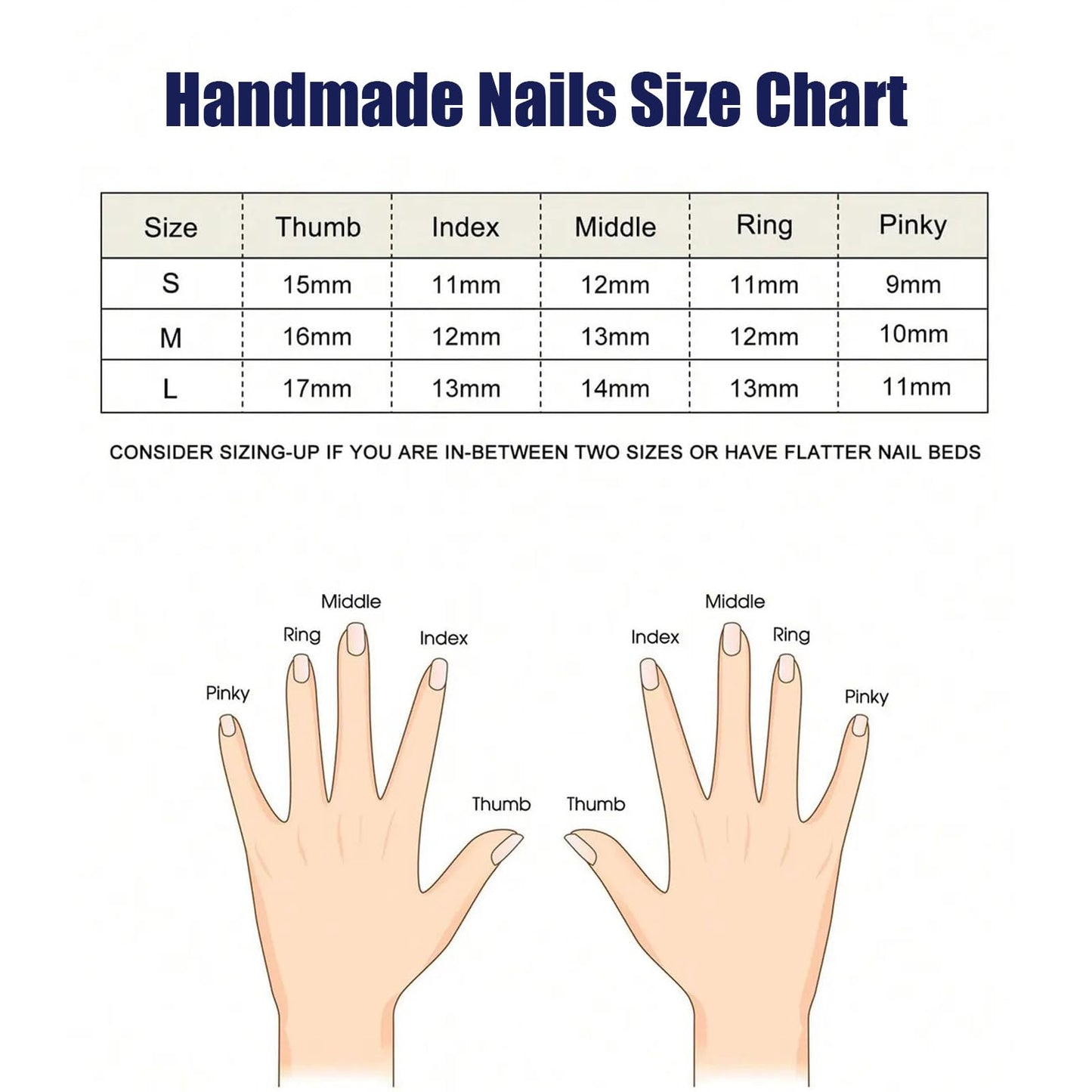 Handmade Press On Nails Almond Long Homemade Press On Nails French Tip With 3D Design Fake Nail Art For Women M