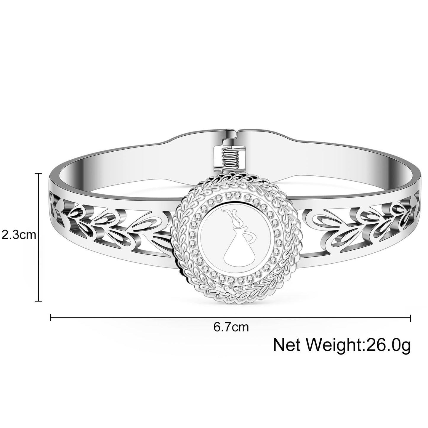 YAYAKO Stainless Steel Constellation Bracelets Bangle Zodiac Gifts for Women Birthday Gifts (Aquarius)