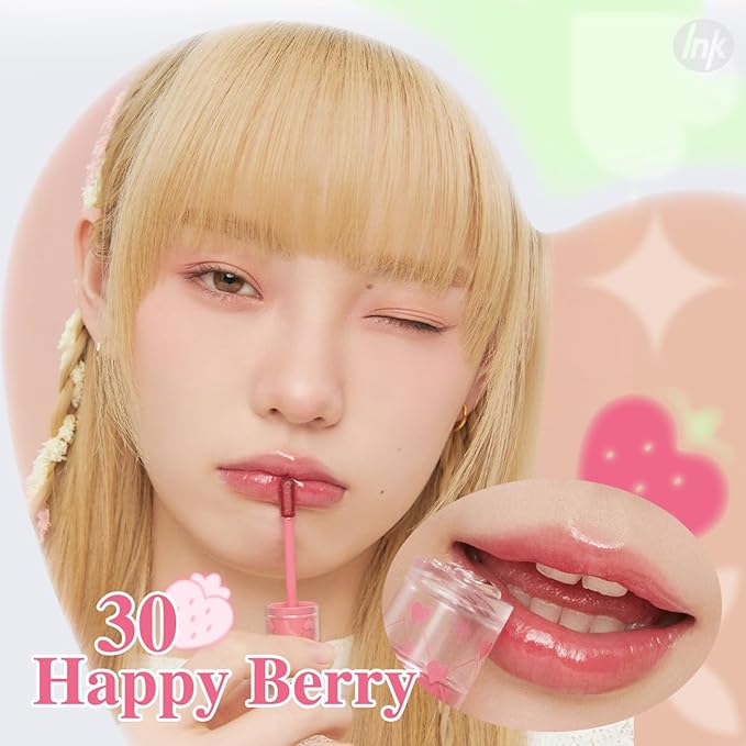 Peripera Ink Mood Glowy Tint | Lip-Plumping, Naturally Moisturizing, Lightweight, Glow-Boosting, Long-Lasting, Comfortable, Non-Sticky, No White Film (032 GOGO BERRY)