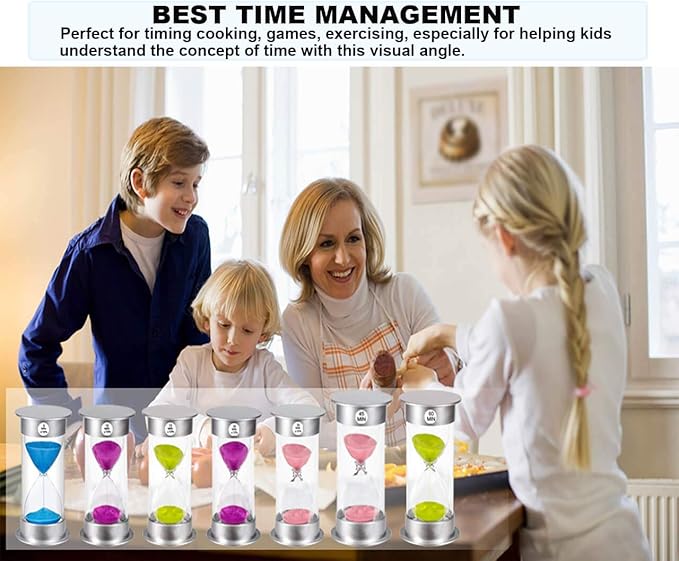 SuLiao Sand Timer 2 Minute Hourglass： Large Unbreakable Blue Sand Watch 2 Min, Colorful Plastic Hour Glass Sandglass for Kids, Games, Decorative, Classroom, Toothbrush Timer…