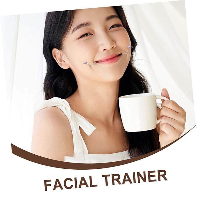 Mikinona 2pairs Facial Dimple Maker Dimple Trainer Cheek Exerciser for Women Smile Training Tool Maker for Face
