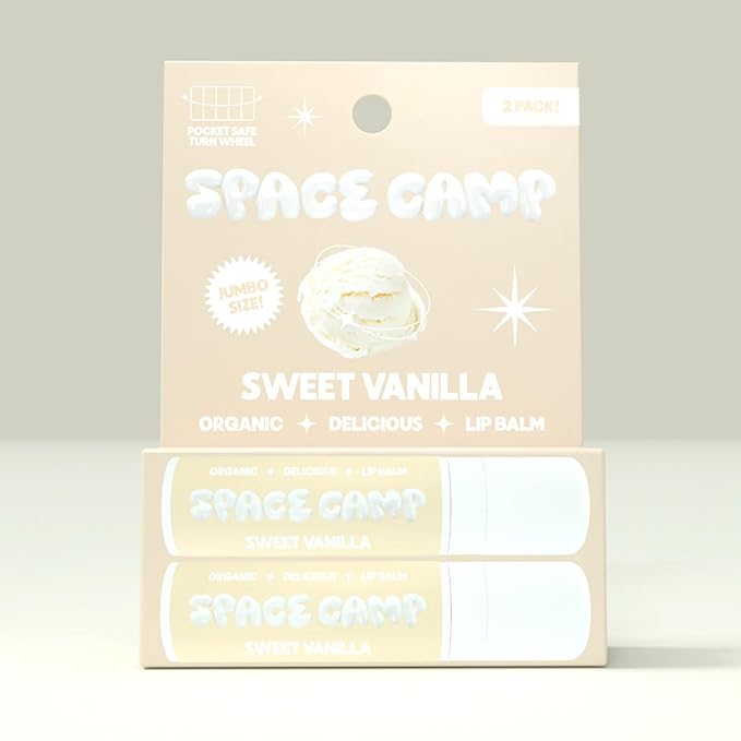 Wellness Jumbo Lip Balm - Sweet Vanilla Organic Flavored Balm (2 Pack)