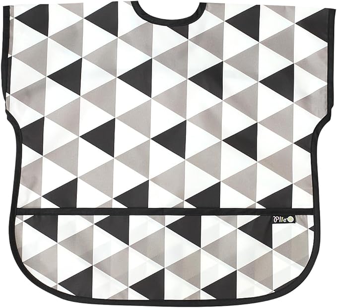 Short Sleeve Waterproof Bib for Toddlers – Easy Clean Feeding Apron for Mealtime, Daycare, Self-Feeding, Lightweight