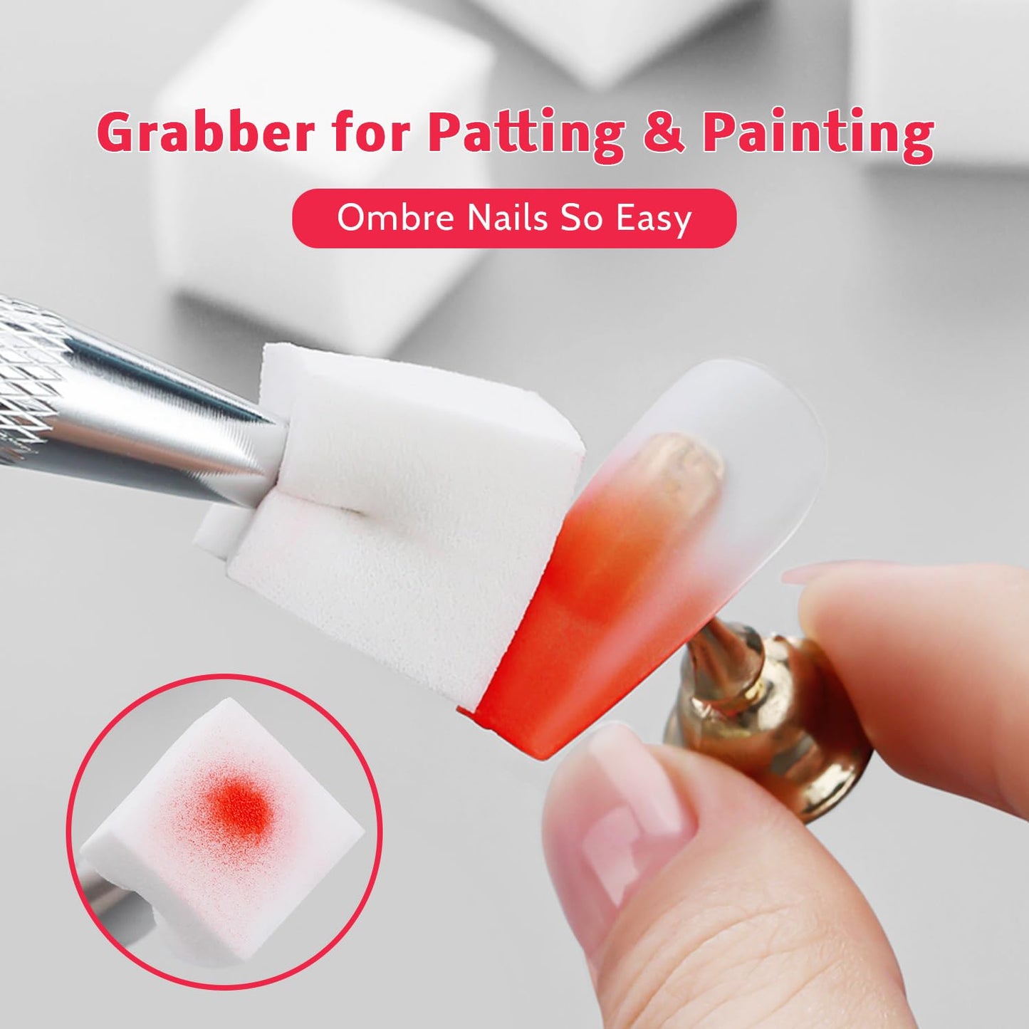 Sponge Pat Paint Nail Gel & Tools Kit, 9 Colors Ombre Nails Gradient Gel Nail Blush Blooming Aura Nails Drawing Stripper Floral Painting Nail Art, No Wipe, UV/LED Curing (9 Colors Set C)