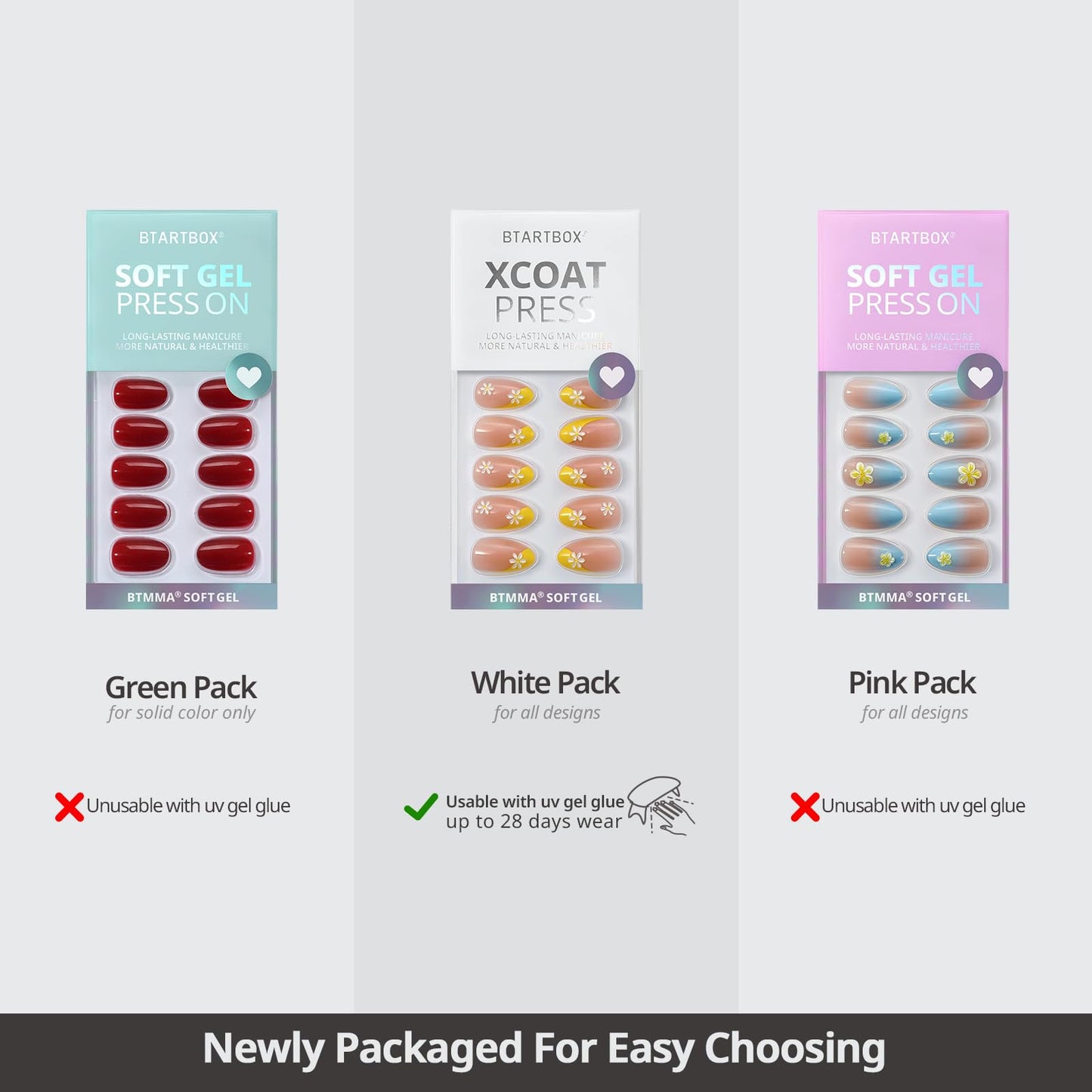 BTArtbox Press On Nails Short - 3D Gold Sculpting Almond Press On Nails with Glue for Women, Opaque Soft Gel Glue On Nails in 16 Sizes - 32 Stick On Nails Kit, Metalhead