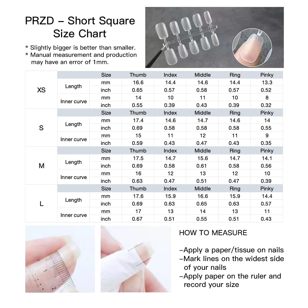 [GLORS] Short Square Press On Nails, Nude Pink with Rose Gold Foil and Pearl Accents, 10 Pieces (Small, SS)