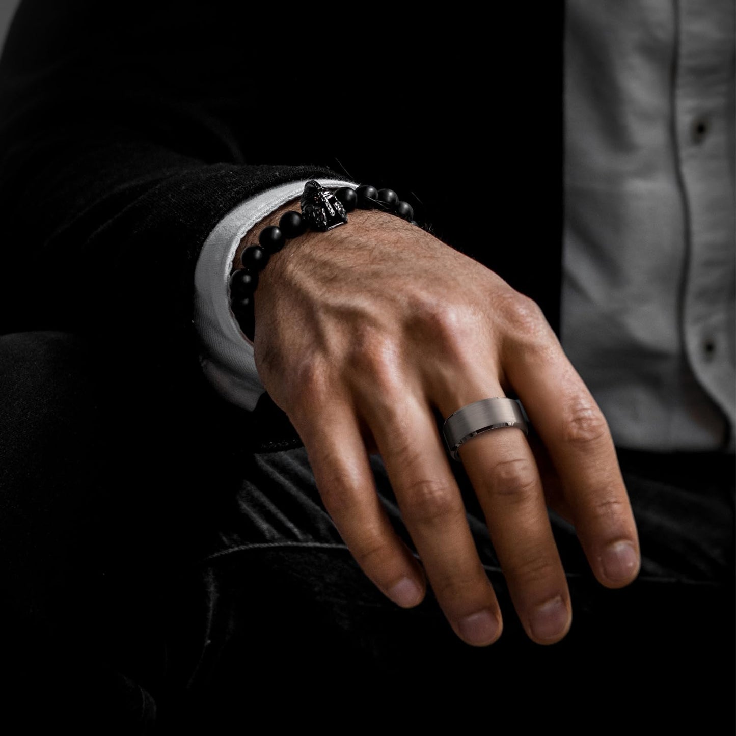 King Will 10mm Tungsten Wedding Band for Men - Gunmetal, Comfort Fit, Size 9
