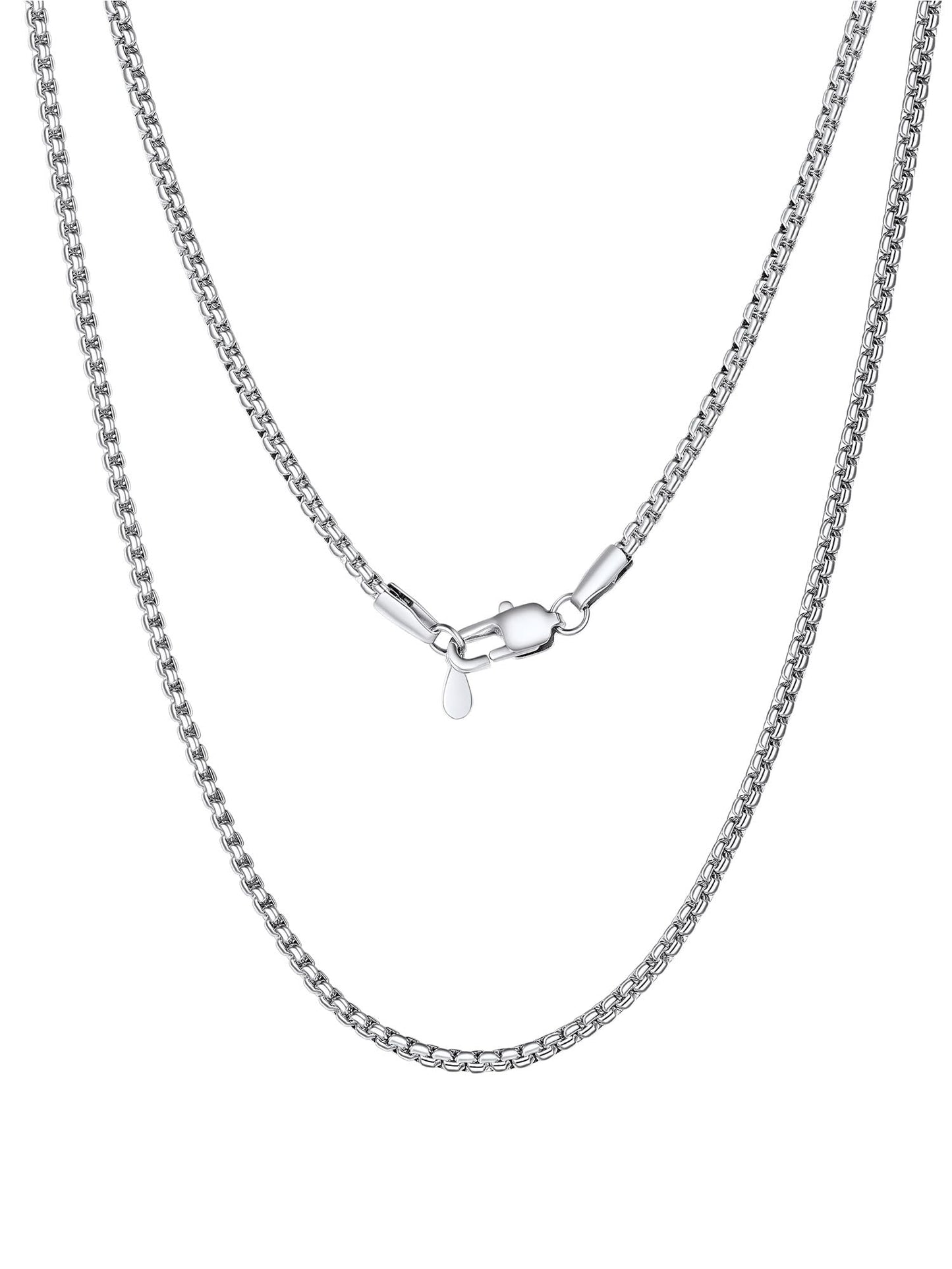 PROSTEEL Stainless Steel Mens Chain Flat Chain No Tarnish & Durable Mens Jewelry 20inch