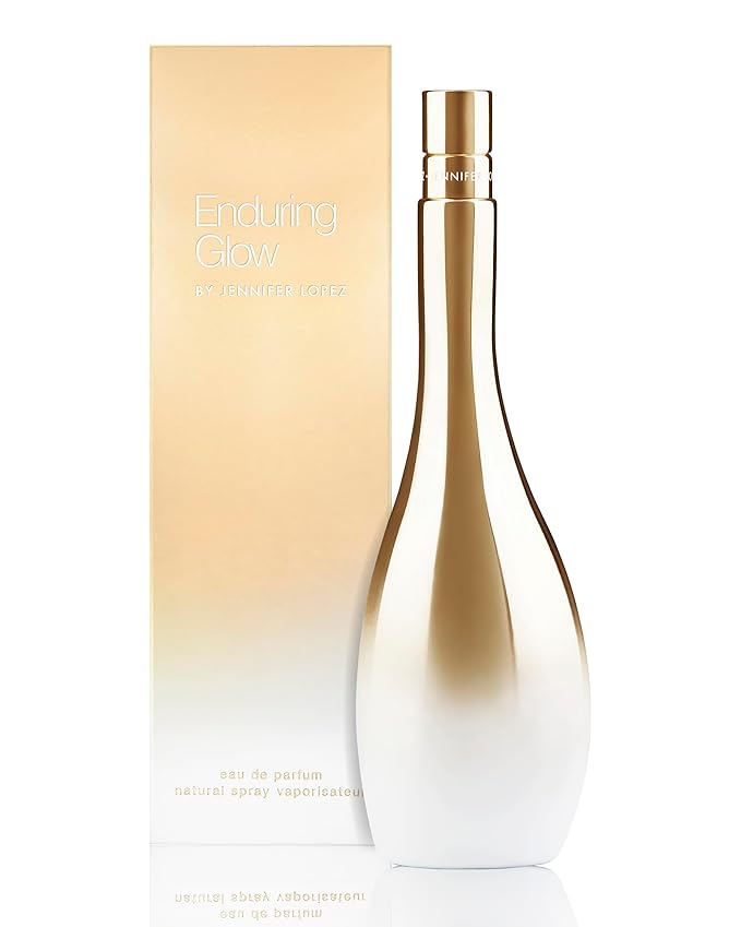Jennifer Lopez Enduring Glow Eau De Parfum Spray, Iconic Shaped Gold Metalized Bottle, 1.0 Fl Oz (30 ml)