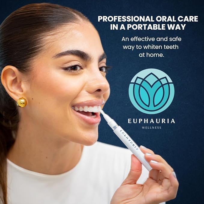 Premium Teeth Whitening Pen with Pro Whitening Gel 4ML (0.14fl oz) Professional Pen Solution with Hydrogen Peroxide Gel Refill for Teeth, Convenient & Travel-Friendly Stick Design for Adults