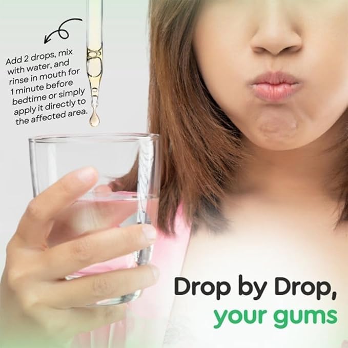 3 PCS DentiZen Gum Drops, Gum Relief Drops, Natural Gum Liquid Drops Mouthwash, Rejuvenate Your Gums with Ease